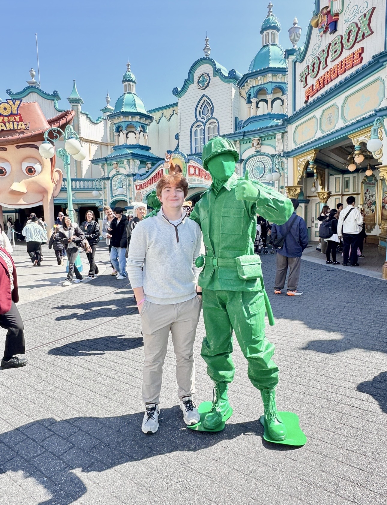 Holden with green Army Man character